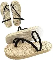 [FAHKOM] Anime Slippers Slides Anime Sandals Straw Shoes Summer Flip Beach Men Halloween