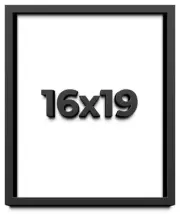 16x19 Shadow Box Frame Black | 1 inches Deep Real Wood Contemporary Shadowbox Di
