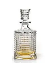 NEW 100% BOHEMIA SKLARNY BLADE CRYSTAL CLEAR LIQUOR,WHISKEY,SCOTCH DECANTER JAR