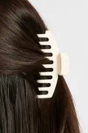 White Classic Hair Claw Clip