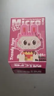 micro trendy building blocks (4) Pink labubu 154 Pcs No.660 A