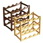 4 Tier Stackable Wine Rack 20-Bottle Wooden Wine Holder for Cabinet