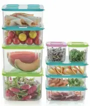 New Tupperware Clearmates Storage Containers Set Refrigerator Bowls Seals New