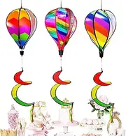 Hot Air Balloon Spinner - 3X Balloon Wind Spinners Outdoor,Outdoor Decoration Windsock Ornament for Garden Fences Tree Yard Indoor Holiday Birthday Wedding Camping Gathering