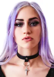 [Ivory Jar] Crucifix Choker
