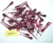 125 '80's Czech. Amethyst Tear Drops, Chandelier Parts, Lusters. 3"