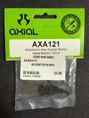 AXIAL-AXA121-M3X30MM HEX SOCKET BUTTON SCREW-10 PCS.