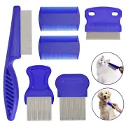 6 Pack Flea Lice Comb for Cats & Dogs Grooming Pets for Small, Medium & Large