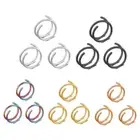 Double Hoop Nose Rings for Single Piercing Spiral Nose Hoop Piercing Jewelry