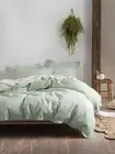 Linen House Deluxe Waffle Quilt Cover Set (Mist) - Super King