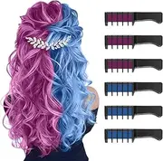 Purple and Blue Hair Chalk Comb for Girls