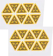 TOPPERFUN 20pcs Machine Safety Labels Industrial Warning Signs Lab Hospital Stickers High Visibility Triangle Stickers Strong Adhesive