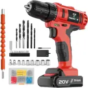 Cordless Drill Set, 3/8 Drill Handheld Screwdriver Kit with 18+1 Torque Setti...
