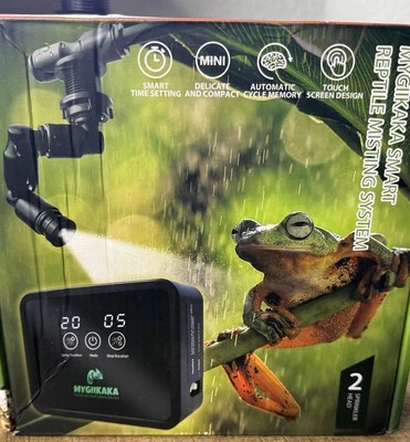 MYGIIKAKA Smart Reptile Misting System w/ Timer, Dual Nozzles, Touch Display