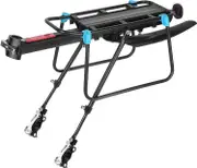 Luggage rack for 24-29 inch bicycles, adjustable aluminium alloy mountain bike luggage rack with reflector, quick-release and assembly bicycle luggage