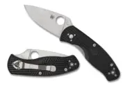 Spyderco Persistence Lightweight Knife C136PBK 2.75" Plain Edge Blade Black FRN