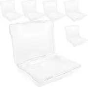 Yardwe 6pcs Boxes Plastic Storage Container Multi-Functional Photo Container Transparent Cards Organizer Plastic Pp Card Storage Containers