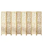 Artiss Clover Room Divider Screen Privacy Wood Dividers Stand 8 Panel Natural