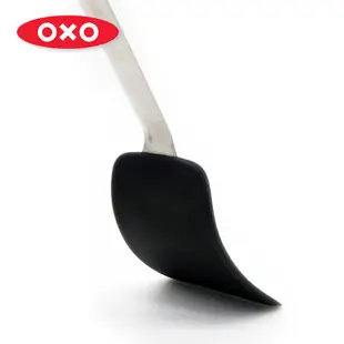 美國【OXO】好好握彈性矽膠鍋鏟-黑芝麻