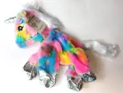 Build A Bear 029292 Rainbow Unicorn Plush Colorful & Furry, Not-Stuffed, New