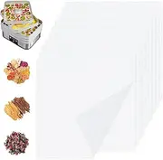 8Pcs Square Silicone Dehydrator Sheets, Non-Stick Food Fruit Dryer Mats Reusable Thickened Cuttable Silicone Steamer Mats for Food Fruit Dryer (30 * 40cm)