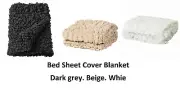 IKEA Ofelia Bed Sheet Cover Blanket 51 x 67 inch 3 Colors Dark Grey Beige White