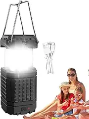 Solar Lights | Bright Solar-Powered ing Light - Waterproof Rechargeable Portable 3000Mah Lantern for Survival Car Travel Backpacking Fishing Trips Hiking Tent