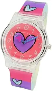 [VALICLUD] Adorable Heart Shaped Jelly Watch for Stylish Cartoon Quartz Birthday Present for Comfortable Soft Strap Design