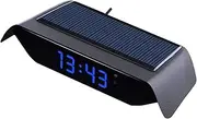 Car Dashboard Solar Clock - Solar Car Temperature Monitor, Glowing Solar Powered Dashboard Clock | Solar Powered Digital Temperature Meter, Glowing Dashboard Clock Thermometers Monitor for