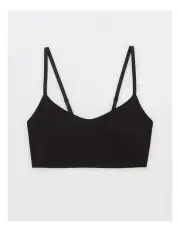 [Aerie] Smoothez Skinny Scoop Bralette in True Black