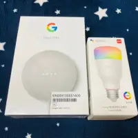 在飛比找蝦皮購物優惠-Google Nest Mini 第二代+智慧情境彩光燈泡