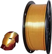 Silk PLA Filament, Metallic Gold PLA Filament 1.75mm, High Gloss Shiny Surface, Easy to Print for FDM 3D Printers, 3D Printer Filament-Silk Metallic Gold 1kg/2.2lbs