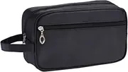 [Beatifufu] Smell Bag Toiletry Bag Polyester Black Hanging Toiletry Organizer Portable Travel
