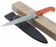 Tassie Tiger P8 Pig Sticker Hunting Fixed Blade Bowie Knife Orange G10 Handle