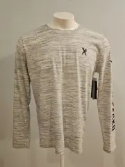 Marc Ecko Cut & Sew Mens Long Sleeve Waffle Graphic Gray Sz Large Shirt. D9