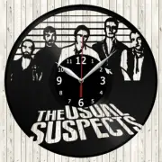 The Usual Suspects Vinyl Record Wall Clock Decor Handmade 4970