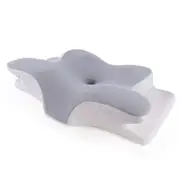 NNEOBA Butterfly Memory Foam Pillow Neck Support Grey