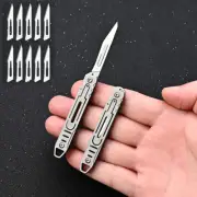 NEW Folding Utility Knife Scalpel Blade Paper Cutter Pocket Outdoor EDC Keychain