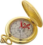 [Toyvian] Vintage Pocket Watch Compass Night Light Portable Navigation Tool Zinc Alloy Compass for Men Women Hiking Camping Survival Outdoor Use