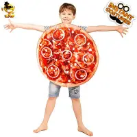 在飛比找Yahoo!奇摩拍賣優惠-惡搞小孩披薩演出服 狂歡節派對搞笑披薩服裝 兒童美食角色扮演