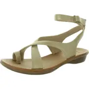 Naturalizer Womens Sivan Faux Leather Toe Loop Flat Ankle Strap Shoes BHFO 6824