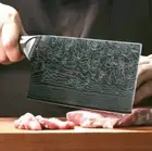 Handmade Cleaver Knife Forged Stainless Steel Wood Handle Chef Slicing Butcher L
