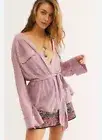 Free People NWT Size (M, L ) Lightweight Mauve Wrap Top NWT F15-23