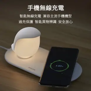 飛利浦無線充電小鳥燈 PHILIPS 支援手機無線充電 充電 LED小鳥燈 小夜燈 床頭燈 飛利浦 充電板 充電器