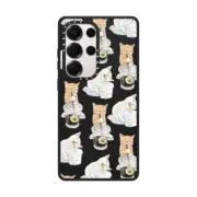 Galaxy S25 Ultra Impact Magnetic Case coffee catto and cola cat