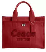 ❤️Coach Cargo Silver/ 1941 Red Tote Bag