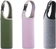 3PCS Water Bottle Carrier16Oz-21Oz, Tunan Neoprene Sleeve Cup Holder Pouch with
