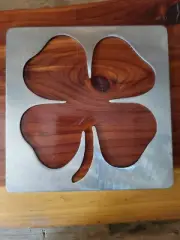 Four leaf clover metal stencil 6.5 x 6.5 inch wood working general purpose