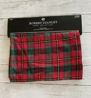 Robert Stanley Christmas Holiday Table Runner Red Green Black & Gold 13”x72”