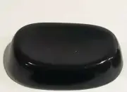 Alessi for Delta Chopstick Rest Ceramic black Glazed Indented
